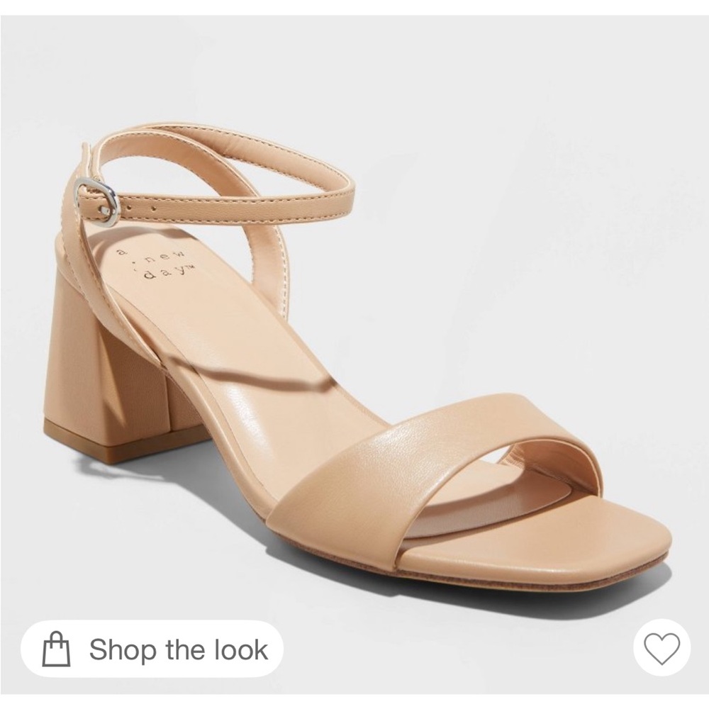 a new day Tan Block Heel Sandals